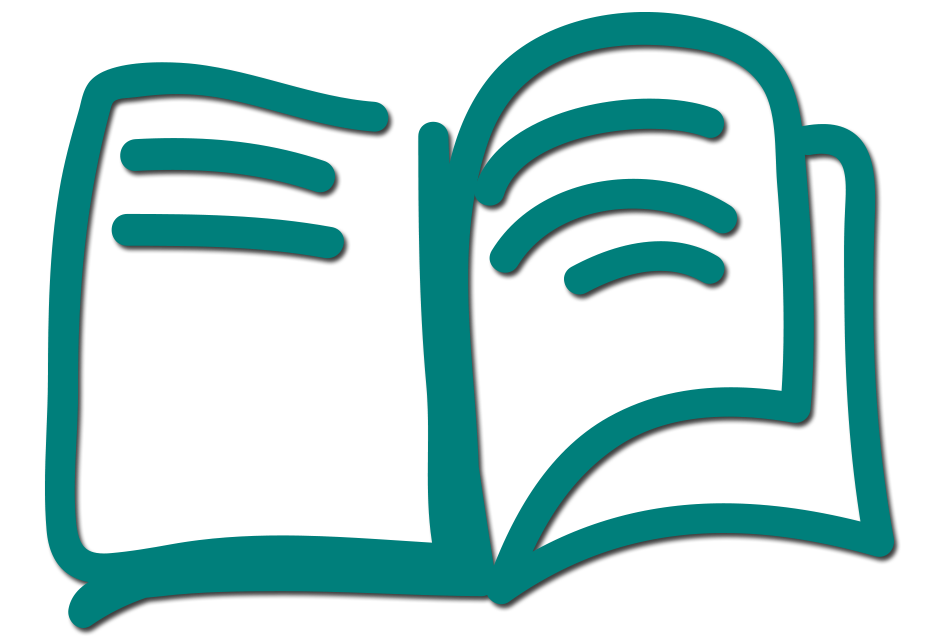 Green reading book iconography - The Centre for Literacy & Learning